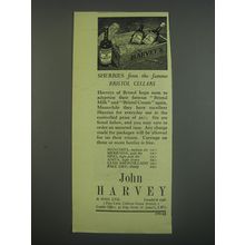1949 Harvey's Sherry Ad - Sherrie's from the famous Bristol cellars