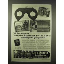 1945 Link-Belt Silverstreak Silent Chain Ad - Challenge
