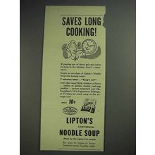 1945 Lipton's Continental Noodle Soup Ad - Saves