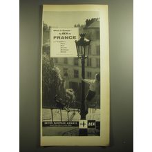 1959 BEA British European Airways Ad - When in Europe - fly BEA to France