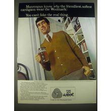 1967 Woolmark Munrospun Cardigan Sweater Ad - Munrospun know why