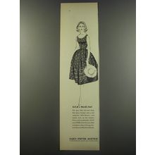 1956 Saks Fifth Avenue Dress Ad - S.F.A's Heidi-ho!
