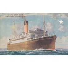 SS Calgaric Steamer Steam Ship White Star Line Old Rare Postcard