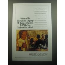 1994 Delta Air Lines Ad - Wherever international language of business is spoken