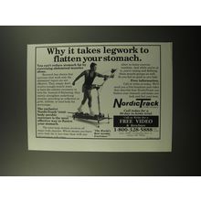 1992 NordicTrack Exercise Machine Ad - Why it takes legwork to flatten stomach