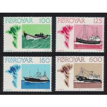 Faroe Is. Faroese Fishing Vessels 4v 1977 Def SG#23-26 MI#24-27 Sc#24-27