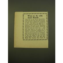 1961 Rockefeller Center Advertisement - What to do with Aunt Maude