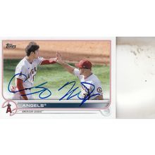 SHOHEI OHTANI & MIKE TROUT AUTO 2022 LOS ANGELES ANGELS ALL-STAR CHAMPION PLAYER