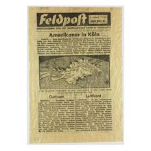 WW2 American Artillery Shell Propaganda Leaflet. - Feldpost No. 25. - 1945.