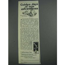 1925 Californians Inc Ad - Golden Days of Adventures