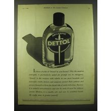 1940 Dettol Antiseptic Ad - Is there a bottle of Dettol in your house?