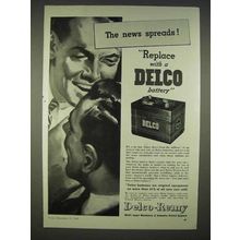 1940 Delco Battery Ad - The News Spreads