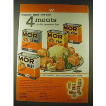1948 Wilson Mor Lamb, Veal, Pork and Beef Ad - Wilson now offers 4 meats
