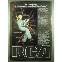 1974 RCA Electronics Ad - Car Built-In Reflexes