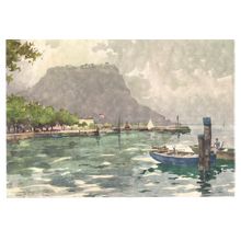 THE ROCK, LAGO DI GARDA, ITALY unused vintage postcard #