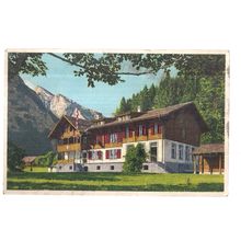CHALET INTERNATONAL, KANDERSTEG, SWITZERLAND used vintage postcard 1956 pm =