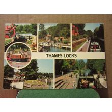 THAMES LOCKS, BERKSHIRE, used postcard. 1978 pm Colourmaster =