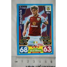 2017/18 Match Attax 66 Jeff Hendrick, Burnley FC