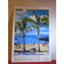 BEACH, PUERTO DEL CARMEN, LANZAROTE, ISLES CANARIAS, SPAIN unused postcard #