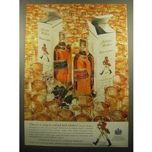 1959 Johnnie Walker Black Label and Red Label Scotch Advertisement