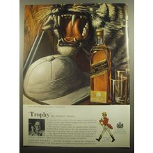 1959 Johnnie Walker Black Label Scotch Ad - Trophy by Robert Riggs