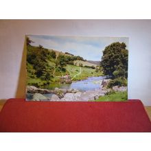 BADGWORTHY WATER, EXMOOR used vintage postcard by F. Frith 1968 pm =
