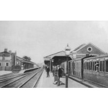 Passenger Platform in 1910 Haywards Heath Railway Station Sussex Postcard