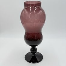 Vintage Empoli Art Glass amethyst purple glass apothecary jar 10” Italy