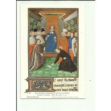 Art EARL MARSHAL'S CHALLENGE TO EARL OF DERBY Postcard (British Museum B 168)