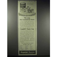 1914 Campbell's Tomato Soup Ad - Song Reached Her Heart