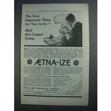 1915 Aetna Life Insurance Ad - Next Important Thing