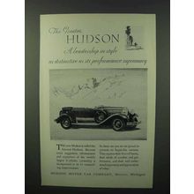 1929 Hudson Greater Hudson Car Ad - Leadership Style