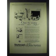 1929 Sturtevant Unit Heater-Ventilator Ad - The Window