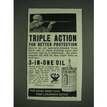 1933 3-in-One Oil Ad - Triple Action for better protection