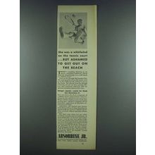 1933 Absorbine Jr. Ad - A Whirlwind on the Tennis Court