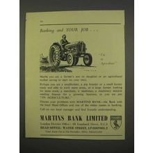 1955 Martins Bank Limited Ad - Banking and Your Job