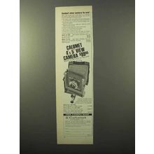 1971 Calumet 4x5 View Camera Ad - Easiest To Use