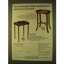 1979 The Bombay Company Ad - Cigarette Table