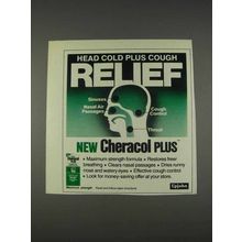 1982 Upjohn Cheracol Plus Ad - Head Cold Relief