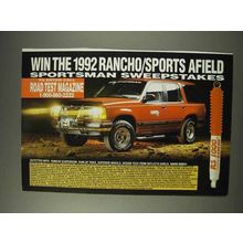 1991 Rancho RS 1000 Shocks Ad - Sportsman Sweepstakes