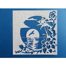 4 x Tonic Die Cuts Hibiscus Sunset