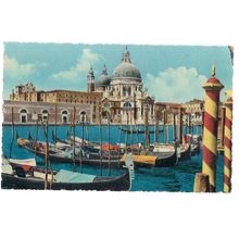 BASILICA of LA SALUTE, VENEZIA, ITALY unused vintage postcard. =