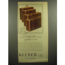 1946 Kleber Floridian Ensemble Suitcases Ad - Buy the whole set or buy a piece