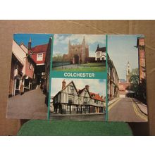 multiview, COLCHESTER, ESSEX , used postcard 1982 pm Colourmaster =