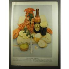 1950 Guinness Beer Ad - Guinness and Lobster