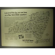 1955 New York State Tourism Ad - Look at all the fun you can have on a Vacation