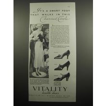 1933 Vitality Health Shoes Ad - Bonnie, Shera, Colleen - It's a smart foot