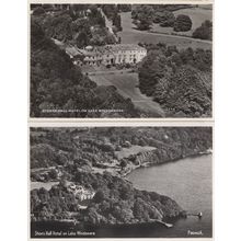 Lake Windermere Starrs Hall Hotel Cumbria 2x Real Photo Postcard s