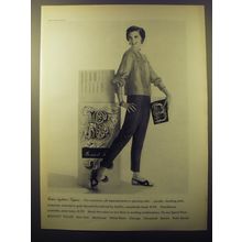 1960 Bonwit Teller Pants by Jackfin and Overblouse Ad - Louise Dahl-Wolfe photo