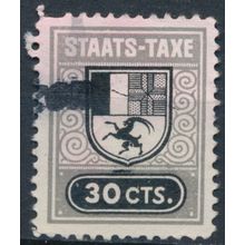 Grisons Tourism Tax: 30c - Switzerland Canton Revenue 1944 - Used Hinged